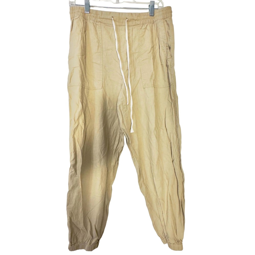 [BLANKNYC] Linen Blend Jogger Pants Womens Size Large Drawstring Waist Casual